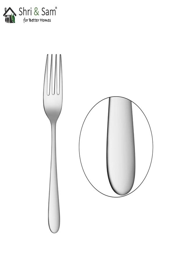 Shri & Sam Stainless Steel Jasmine Desert Fork,6 Pieces - Image 3